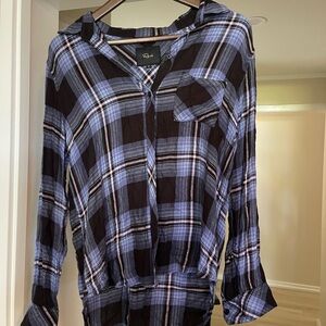 Rails Blue and Black Plaid Flannel